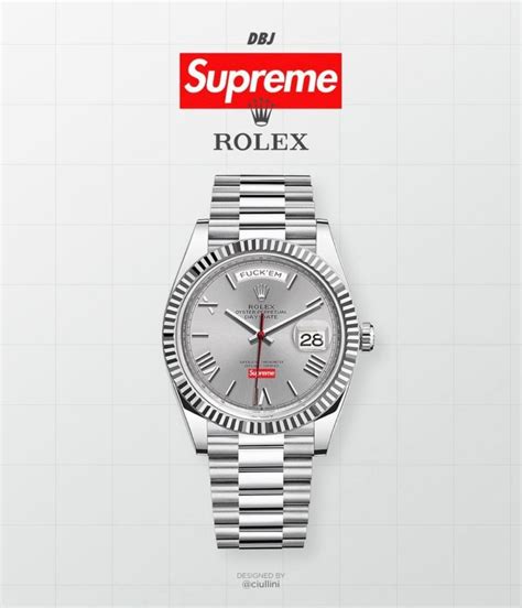 supreme rolex hemd|supreme Rolex watches.